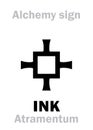 Alchemy: INK (Atramentum / Encaustum) Royalty Free Stock Photo